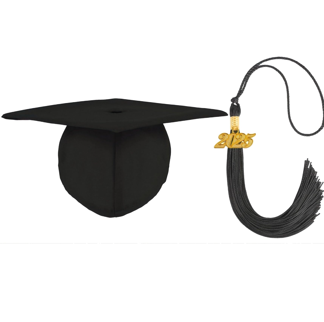 5 Pack FtyFty Unisex Adult Matte Graduation Cap with Tassel Year Charm 2025