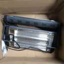 Shinic 2 Packs Electric Garage Heaters with Remote Control, 1500W/750W Ceiling Mounted Radiant Quartz Heater with Work Light, 90 Rotation, 5 Mode Settings, Electric Heater for Garage, Shop, Patio