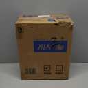 Transparent Garbage Can, Bathroom Garbage Cans with Lids, 2.6 Gallon Garbage Can for Bedroom, Office, Plastic Slim Waste Basket with Press Top Lid, 10L Clear Garbage Bin for Home, Kitchen (Blue)