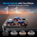 X-it 2 Pack Camera Lens Protector, Shatterproof Anti-Scratch Ultra HD Camera Protector, Anti-Glare Tempered Glass Lens Protector for iPhone 16 Pro Max/16Pro/15 Pro Max/15Pro/14 Pro Max/14Pro,Black Red