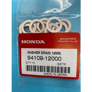 Honda compatible with Drain Plug Washers 12MM (94109-12000) (Qty 10)
