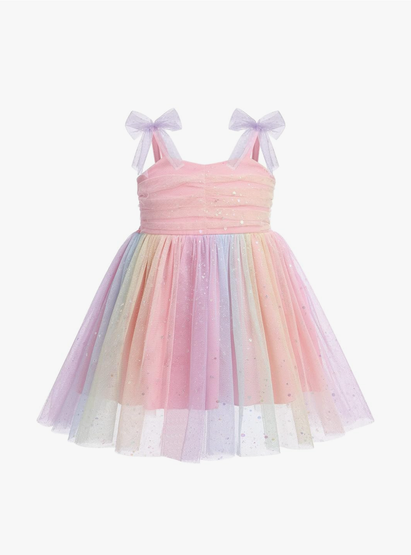 Baby Girls Tutu Dress Summer Sleeveless Backless Princess Birthday Party Dresses Sequin Ruffle Tulle Bowknot Sundress 90