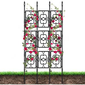 80" Garden Trellis for Climbing Plants, Kalolary Screen Plant Trellis Frame for Potted Plants Rustproof Plant Support Thicken Cucumber Trellis Grow Support for Vines Flowers Vegetable Indoor Outdoor
