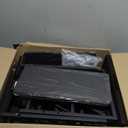 Furologee Nightstands Set 2, Night Stand with 2 Fabric Drawers, Bedside Tables with Open Shelf, Wooden Top, Hooks, Backboard Design, Metal Frame, End Tables for Bedroom/Living Room/Study/Black Oak