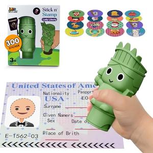 iPlay, iLearn Kids Lady Libert Sticker Stamp Set - 400+ Stickers 18-Page Activity Book, Toddler Creative Art Craft Educational Travel Toy, Birthday Easter Basket Gifts 3 4 5 6 Year Old Girl Boy