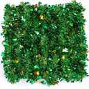 2 x 33 Ft Green St. Patrick's Day Tinsel Garland with Good Luck Green Golden Shamrock Clover for Party Decoration Supply
