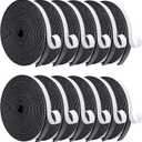 MAGZO Door Weather Stripping, 1/2 Inch W X 1/8 Inch T X 198 Ft Total Weatherstripping Foam Tape Soudproof for Windows 16.5 ft X 12 Rolls, Black