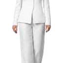 Marycrafts Women's Business Outfit Blazer Wide Leg Pant Suits Set for Work, 12 White