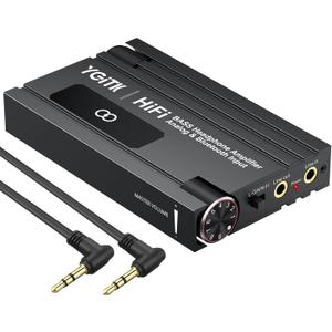Professional 16-600 Bluetooth Headphone Amplifier with Bass Boost,3.5mm Portable HiFi Earphone Amplifiers,Gain Switch Bass Volume Adjust & Aluminum Case,Rechargeble Headphone Amp for Laptop, HiFi BASS with Bluetooth