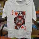 Classic Black Queen of Hearts T-Shirt: Adult, Short Sleeve, Cotton-Polyester Blend Size S