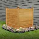 4ft H x 4ft W (2 Panels) No Dig Enclo Premium Wood Privacy Screen, Ideal Outdoor Privacy Wall, Pool Equipment Enclosure, Cedar Fence, Trash Can Enclosures, Air Conditioner Fence, EC18029