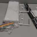 SHUWEI 36" Under Desk Cable Management Tray, Premium Fabric Cable Management for Desk, Clamp/Screw Mount Cable Tray for Office and Home (White, 36"