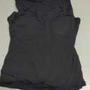 SUUKSESS Women Padded Open Back Boat Neck Tank Tops Double Lined Basic Shirts (Black, S)