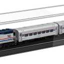 24-Inch Scale Model Train Display Case with Low-Profile Base | Clear Acrylic Showcase for HO Scale and N Scale Model Trains, Railway Collectibles and Train Accessories