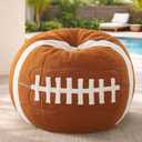 Sports Football Bean Bag Chair Giant Bean Bag Chairs for Adults and Kids Filled Plush Lounge Sofa Couch for Living Room, Gaming Room, Office Perfect for Football Party Decor 44 Inch