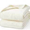 Hansleep Fleece King Size Blanket for Bed Beige, Super Soft Flannel Fuzzy Plush Cozy Blanket for All Seasons, Beige, King 90x108 Inches