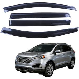 Window Visors Rain Guards Shield for 2015-2025 Ford Edge, Out-Channel Window Vent Wind Deflectors Visors Shades for 15-25 Edge (cor fumosa)