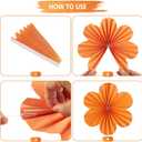 SUNBEAUTY 9 Pcs Hot Pink and Orange Paper Flowers Decorations for Wall, Spring Summer Vibrant Decorations for Wall Rock Party Girl Groovy Birthday Baby Shower Wedding Bachelorette Room Hanging Decor