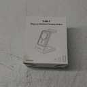 3 in 1 Wireless Charging Station: 5000mAh Removable Power Bank Charger Stand for iPhone/Apple Watch/Airpods - Portable Magnetic Battery Pack for Air 17 16 15 14 13 12 Series (Black)