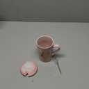 Personalized Ceramic Coffee Mug with Lid Tea Cup Girlfriend Gf Gifts Future Mrs Her Women Boyfriend 1 One Year Anniversary Meaningful Cute Romantic Christmas Xmas First Valentines I Love You More,C