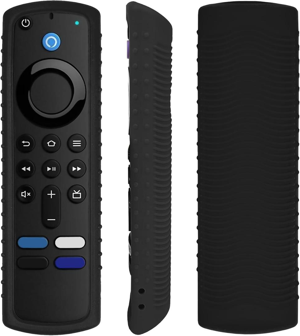 Remote Cover Case Skin for Fire TV Stick, Compatible with Most Models of Fire Stick 4k/Voice, Shockproof, Dustproof, and Washable (Black)