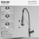Karran Scottsdale Commercial Style Pull-Down Kitchen Faucet with Sprayer, Spot-Free Stainless Steel, High Arc Single Handle Pre-Rinse Spring Faucet Spot Free Stainless Steel