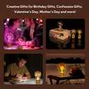 Love Cordless Lightbulb, Warm Light Only, Rechargeable USB-C Table Lamp, PC Moon Light for Bedroom, Home Decor Night Light, Gifts for Mother's Day, Mom, Wife, Husband, Family, Friends etc