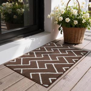 GRANNY SAYS Door Mat Inside Entrance Non-Slip, Welcome Mats Front Door Mat for Entryway, Front Porch Matt Low Profile Resist Dirt Easy to Clean, 32"x20", Dark Brown (1'8" x 2'8" (Rectangular))