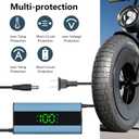 54.6V 2A Electric Scooter Charger 6 in 1 Plugs Universal,for 48V Electric Scooter Ebike Lithium Battery, Smart Display, Fast Charging, Overcharge Protection, Compatible with Multiple Model
