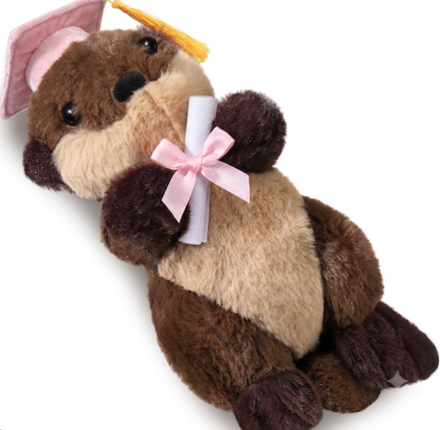 Blueweenly Sea Otter Stuffed Animal Plushie Cute Soft Sitting River Otter Stuffed Animal Ocean Gift for Graduations