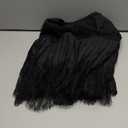 Women Lace Tiered Mini Skirt Elastic Pleated Floral Edge Lace Trim Half Slip Low Rise Frill Short Skirts Underskirt (X-Large, Black)