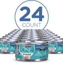 Purina ONE Senior Wet Cat Food, Vibrant Maturity 7+, 24 Pack 3 oz Cans | Grain free, chicken and whitefish pate recipes made with no artificial colors, flavors or preservatives for adult cat (EXP 04/01/28)
