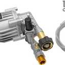 OEM Technologies 90028 Horizontal Axial Cam Replacement Pressure Washer Pump Kit, 3300 PSI, 2.4 GPM, 3/4" Shaft, Includes Hardware and Siphon Tube, for Residential and Industrial Gas Powered Machines, Silver