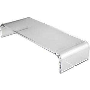 Acrylic 2-in-1 Monitor Riser and Keyboard Cover with Pet Deterrent, Computer Shelf for Office Desk, Anti-fatigue Monitor Stand for Home and Workstation Use