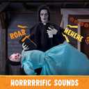 JOYIN 69" Halloween Animatronic Decorations Outdoor Exorcist Priest and Levitating Girl, 2 Pcs Sound Activated Life-Size Prop with Floating Movement, Scary Haunted House Props for Garden Yard Lawn