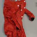 Dog Raincoat with Hood, Waterproof Full-Coverage Reflective Rain Jacket Quick-Drying Rain Poncho and Shoes for Small Medium Large Dogs,Red,S (SBack Length 8'')