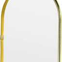 Funly mee Arched Wall Mirror, Wall-Mounted Plastic Mirror, for Bathroom and Vanity (Gold, 11.8 x 15.8)