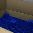 Plastic Pallets,4 Pack Lightweight Pallet,Moisture-Proof Nestable Floor Pallets,Spliceable Outdoor Breathable Grid Platform for Garage Warehouse Supermarket Basement Storage,23.6x15.7x3.9in