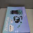 Zenoplige Mask Fins Snorkel Set, Snorkeling Gear for Adults, Panoramic View Snorkel Mask Anti-Fog, Adjustable Dive Flippers, Dry Top Snorkel and Travel Bag, Scuba Gear for Swimming Snorkeling Diving (Small-Medium, Transparent Green)