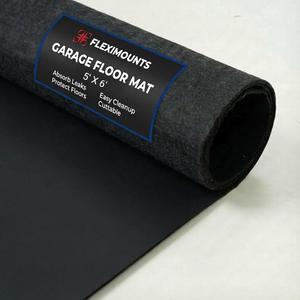 FLEXIMOUNTS 6' x 5' Garage Floor Mat Oil Spill Mat, Waterproof Garage Flooring for Cars & SUVs,Absorbent, Slip-Resistant, Quick Dry Carpet Fabric