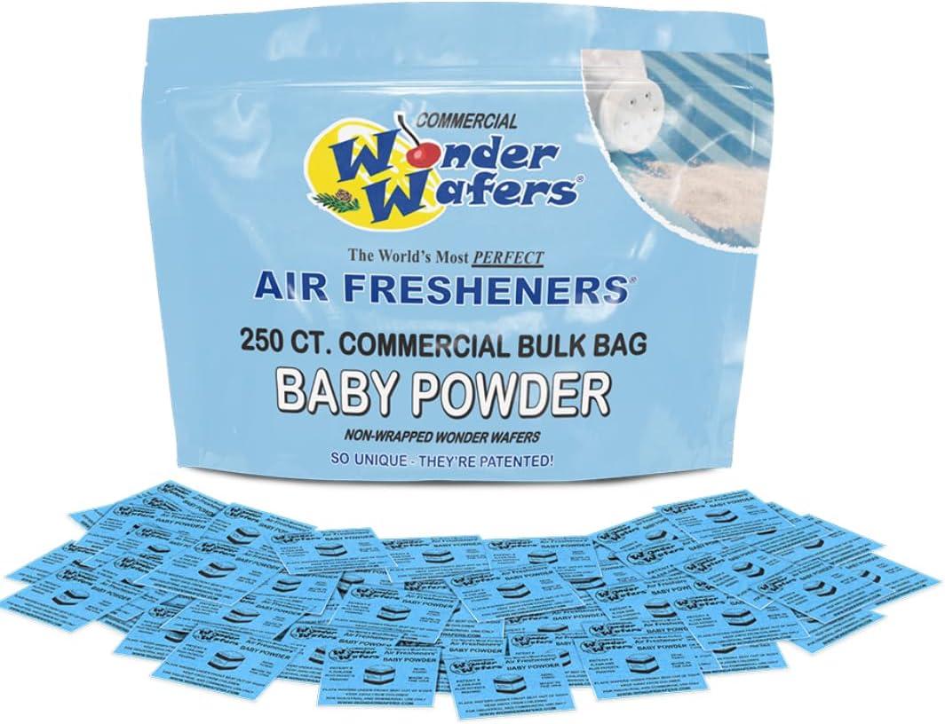 Wonder Wafers 250 Count Unwrapped Automobile Professional Use Air Fresheners Car and Truck Detail (Baby Powder)