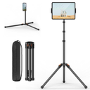 XXZU 72in Tablet Floor Stand Tripod,Tablet Stand Floor with 360° Ball Head,Height Adjustable Floor Stand Holder with Case,Tall Tripod for Phone/Music/Stream/Recording and All 4.713” Devices