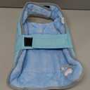 Queenmore Winter Coat, Fleece Puffer Down Vest, Cold Weather Pet Jacket, Waterproof Reflective Reversible Sweater Clothes for Small, Medium and Large Dogs (Light Blue, S)