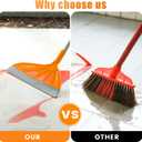 Multifunction Magic Rubber Air Broom, Replaceable Silicone Floor Squeegee, Sweeper and Scrape 2 in 1 Household Cleaning Squeegee Broom for Floor, Bathroom, Kitchens, Tile, Glass (Orange)