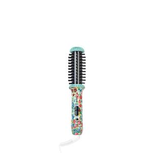 CALISTA GoGo Mini Heated Round Brush | Curl, Touch-Up, De-Frizz, and Style Hair with the Mini 7 Styling Tool | Heats to 365F | Perfectly Designed Travel Tool | Dual Voltage (Retro Floral)