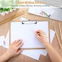 Sherr 15 Pcs Large 9 x 13 Inch Wooden Horizontal Clipboard with Low Profile Clip Landscape Clipboard Layout for School Classroom Office Drawing Art Gift for Teacher Nurse