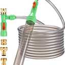 ZZM Fish Tank Cleaning Tools, Aquarium Water Changer Kit, Siphon Fish Tank Vacuum Gravel Cleaner, Universal Water Pump Accessories for Aquarium Quick Water Change (50ft)