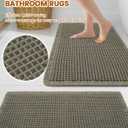 Smiry Waffle Bath Mat 60x24, Extra Soft Absorbent Bathroom Rugs, Non Slip Machine Washable Quick Dry Bath Rugs for Bathroom Floor, Tub, Shower, Home Decor Accessories, Green