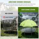Heavy-Duty 12FT Waterproof Trampoline Cover Dome Tent with Clear Skylight