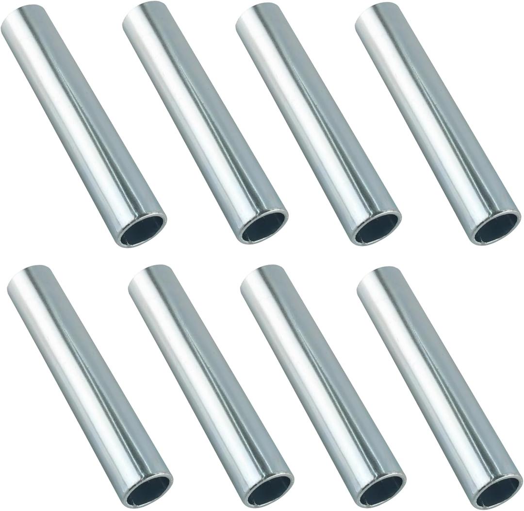 332 Steel Wheel Bushing, 1/2" ID x 5/8" OD x 3-1/4" Height, Universal Fit for Lawn Mower Wheels (8 Pack)